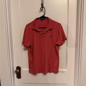 Ralph Lauren Polo Custom Slim Fit Red Shirt Size Large
